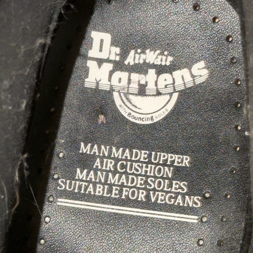 Dr. Martens Black Leather Boots with Yellow Stitching - Picture 6 of 9